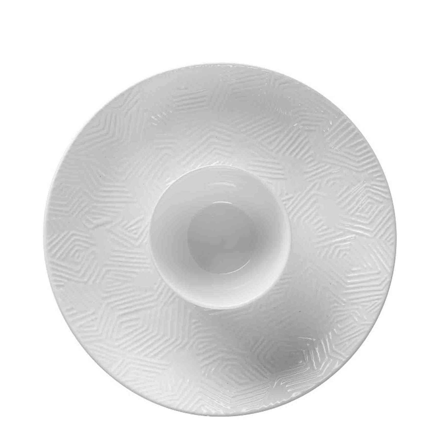 Maxwell & Williams Dune Serving Platter with Sauce Well - White