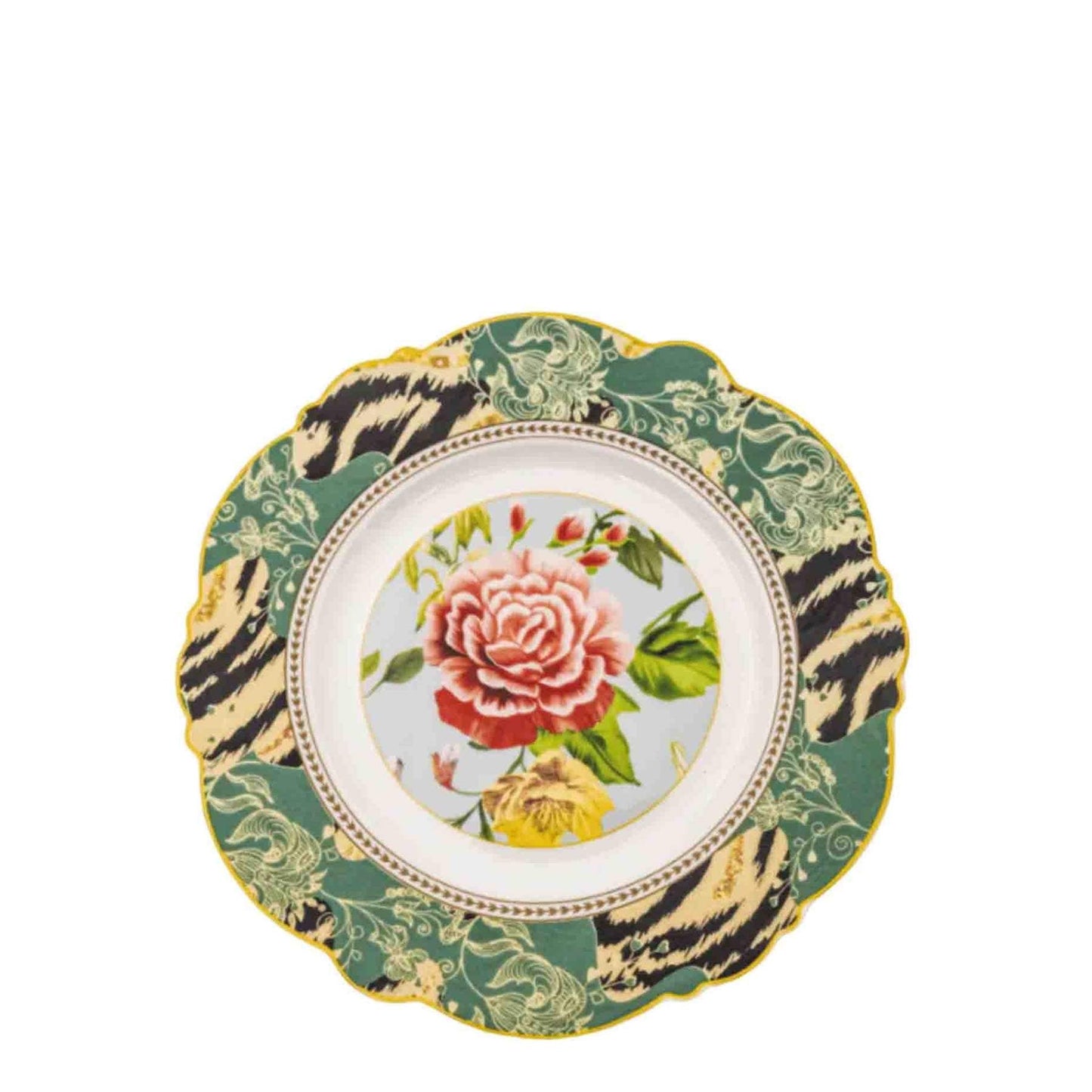 Jenna Clifford 4 Piece Botanica Rose Side Plate Set - Black