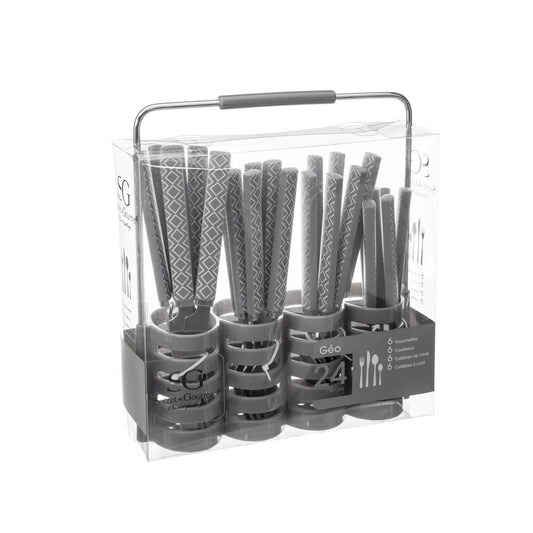 Secret de Gourmet 24 Piece Cutlery Set Grey