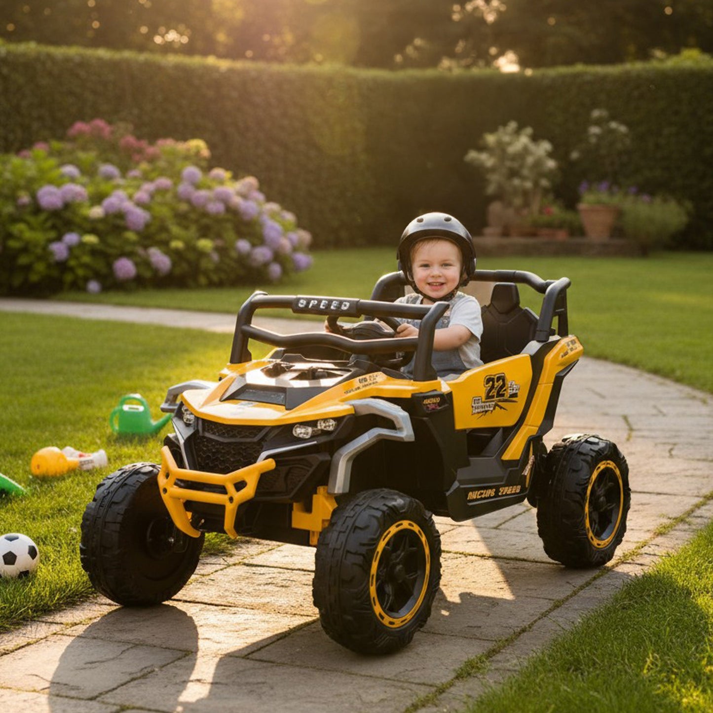 Sand Master Kids Ride On Electric Bike Yellow