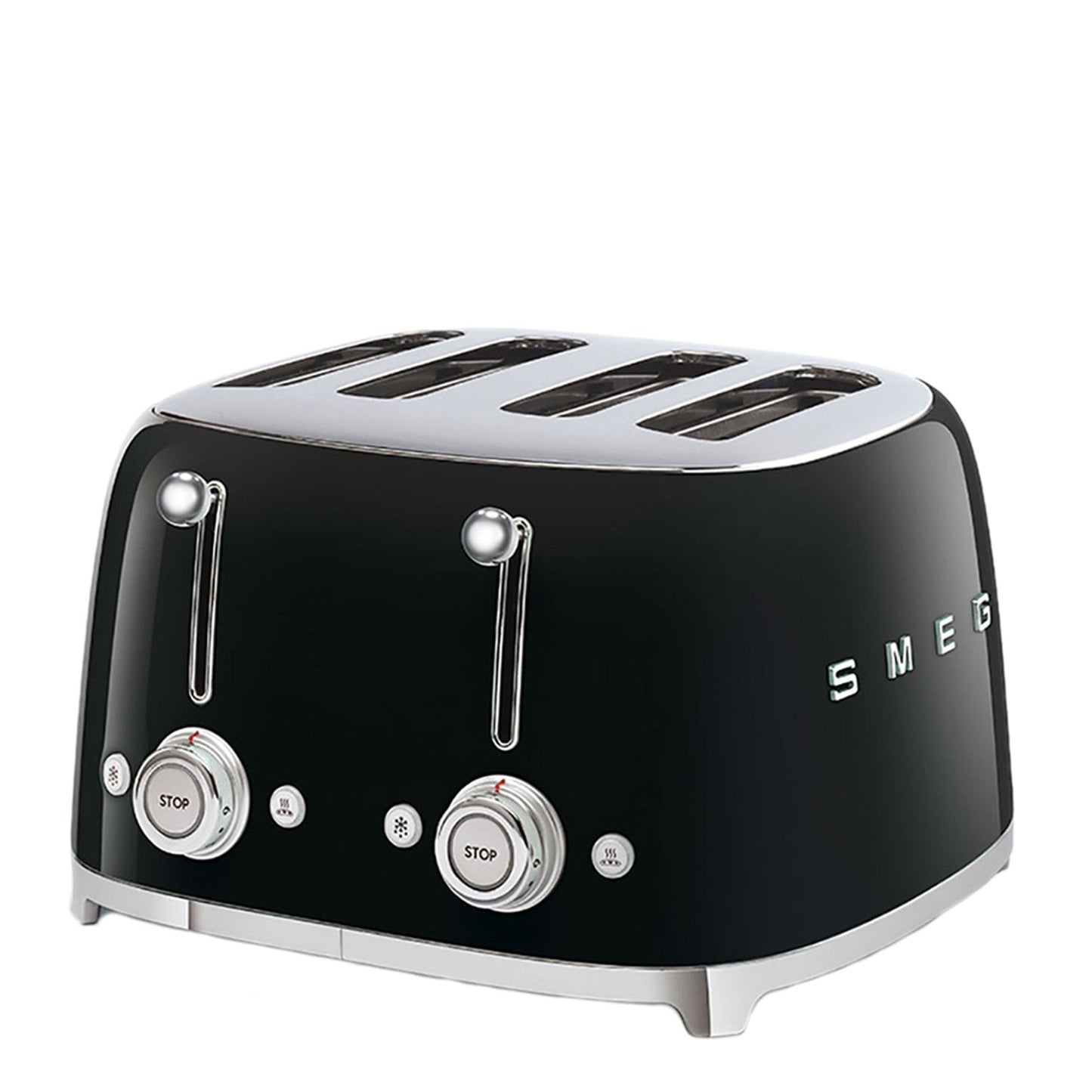 Smeg Retro 2000W 4 Slice Square Toaster - Black