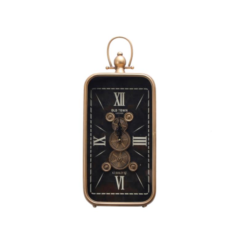 Bedside Clock Black & Gold