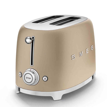 Smeg Retro 2 Slice Toaster - Matte Champagne